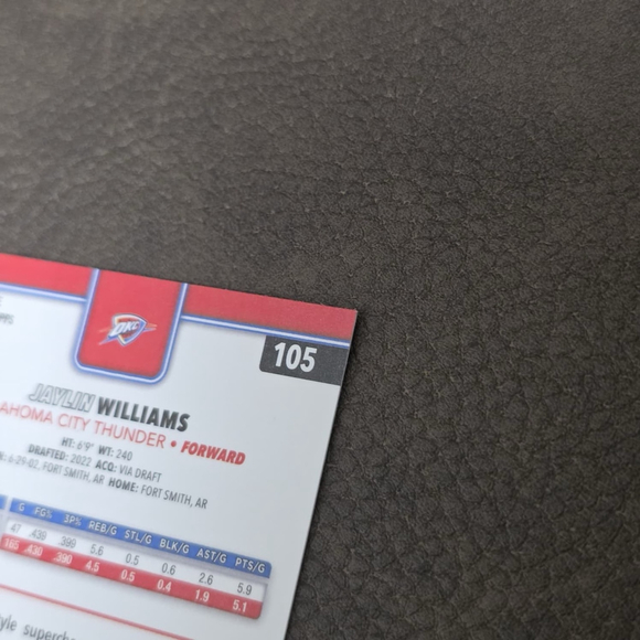 2025–26 Topps Chrome Jaylin Williams #105 Oklahoma City Thunder NM - Picture 10 of 10